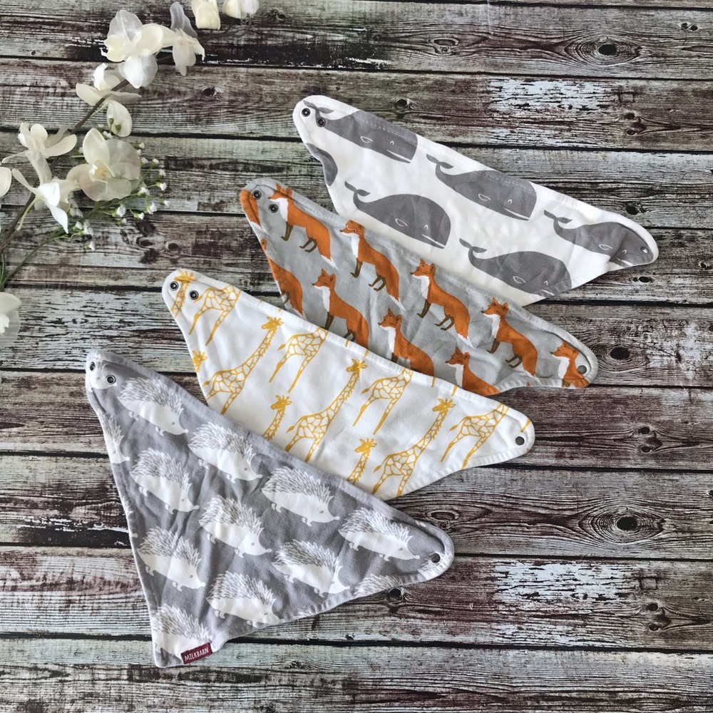 Milkbarn Baby Kerchiefs, Set of four